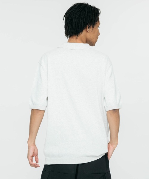 XLARGE（エクストララージ）の「EMBROIDERED KNIT POLO SHIRT（ポロシャツ・メンズ・ブラック/アッシュ・S/M/L/XL）」の3枚目の写真