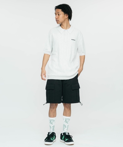 XLARGE（エクストララージ）の「EMBROIDERED KNIT POLO SHIRT（ポロシャツ・メンズ・ブラック/アッシュ・S/M/L/XL）」の8枚目の写真