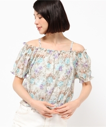 one after another NICE CLAUP | 【ナイスクラップ】オパール花柄ギャザーブラウス(シャツ/ブラウス)