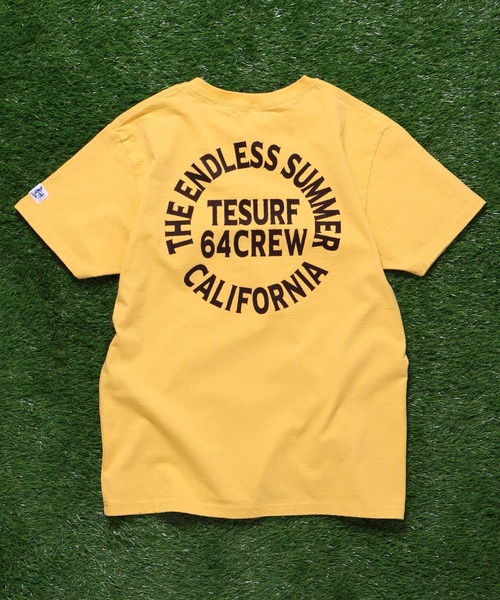 The Endless Summer(エンドレスサマー)の「TES SURF TEAM FLOCKY T-SHIRT / Tシャツ(Tシャツ/カットソー・メンズ・ターコイズブルー/ブラック/イエロー/サーモンピンク/ケリーグリーン/ホワイト・LARGE/SMALL/X-LARGE/MEDIUM)」の5枚目の写真