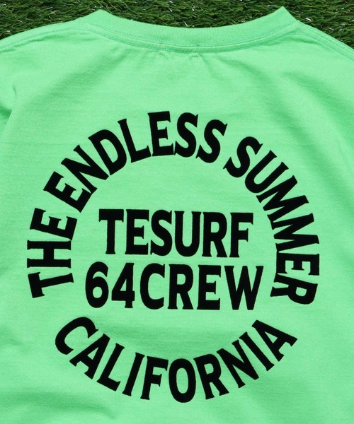 The Endless Summer(エンドレスサマー)の「TES SURF TEAM FLOCKY T-SHIRT / Tシャツ(Tシャツ/カットソー・メンズ・ターコイズブルー/ブラック/イエロー/サーモンピンク/ケリーグリーン/ホワイト・LARGE/SMALL/X-LARGE/MEDIUM)」の13枚目の写真