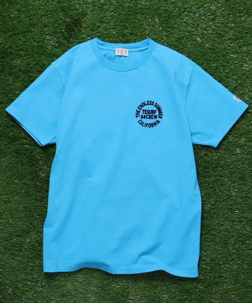 The Endless Summer(エンドレスサマー)の「TES SURF TEAM FLOCKY T-SHIRT / Tシャツ(Tシャツ/カットソー・メンズ・ターコイズブルー/ブラック/イエロー/サーモンピンク/ケリーグリーン/ホワイト・LARGE/SMALL/X-LARGE/MEDIUM)」の14枚目の写真