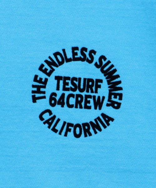 The Endless Summer(エンドレスサマー)の「TES SURF TEAM FLOCKY T-SHIRT / Tシャツ(Tシャツ/カットソー・メンズ・ターコイズブルー/ブラック/イエロー/サーモンピンク/ケリーグリーン/ホワイト・LARGE/SMALL/X-LARGE/MEDIUM)」の15枚目の写真