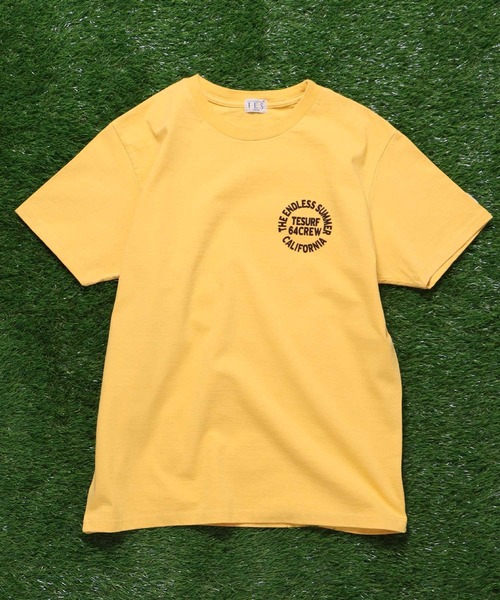 The Endless Summer(エンドレスサマー)の「TES SURF TEAM FLOCKY T-SHIRT / Tシャツ(Tシャツ/カットソー・メンズ・ターコイズブルー/ブラック/イエロー/サーモンピンク/ケリーグリーン/ホワイト・LARGE/SMALL/X-LARGE/MEDIUM)」の16枚目の写真