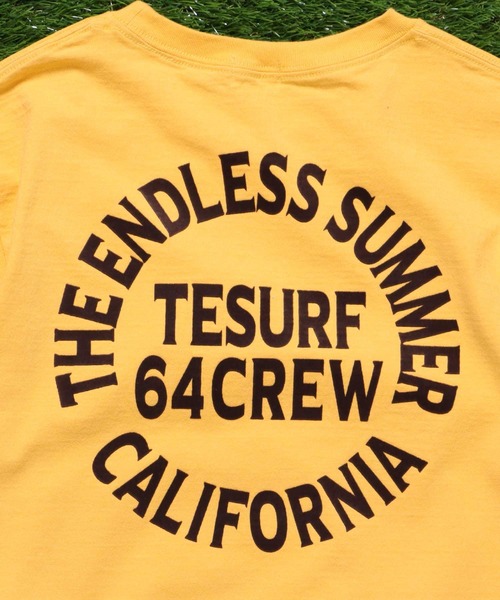 The Endless Summer(エンドレスサマー)の「TES SURF TEAM FLOCKY T-SHIRT / Tシャツ(Tシャツ/カットソー・メンズ・ターコイズブルー/ブラック/イエロー/サーモンピンク/ケリーグリーン/ホワイト・LARGE/SMALL/X-LARGE/MEDIUM)」の17枚目の写真