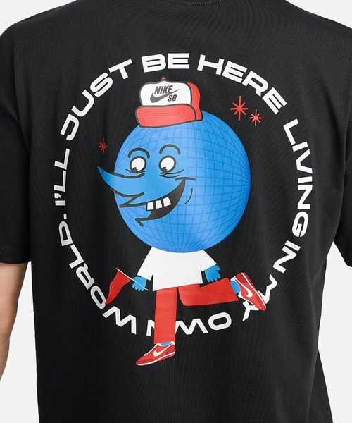 NIKE SB（ナイキエスビー）の「NIKE SB/ナイキエスビー グローブガイS/STシャツ バックプリントTシャツ/半袖Tシャツ FB8137-010/FB8137-050（Tシャツ/カットソー・メンズ・ブラック/グレー・M/2XL/L/XL）」の4枚目の写真