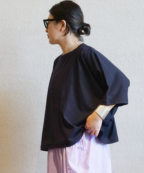 JOURNAL STANDARD LUXE（ジャーナルスタンダード　ラックス）の「オーガニックコットンプルオーバー（Tシャツ/カットソー・レディース・ホワイト/ブラック/ネイビー・FREE）」の18枚目の写真