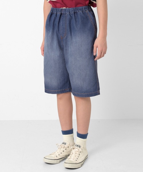 GLAZOS（グラソス）の「【接触冷感】デニム・ハーフパンツ（デニムパンツ・キッズ・ブルー/インディゴブルー・170cm/160cm/150cm/140cm）」の13枚目の写真