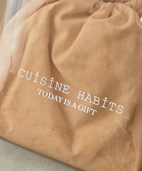 CUISINE HABITS(クイジーヌハビッツ)の「HORIZONTAL TOTE PVCトート(トートバッグ・レディース・ブラック/アイボリー/ホワイト×グレー/ブラック×ブラック/Black/Off White/クリアブラック・フリー)」の15枚目の写真