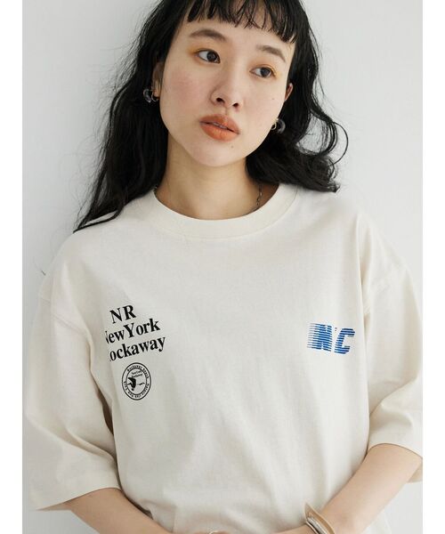 CRAFT STANDARD BOUTIQUE（クラフトスタンダードブティック）の「NR　TEE（Tシャツ/カットソー・レディース・チャコールグレー/オフホワイト/アイボリー・L/XL/M）」の12枚目の写真