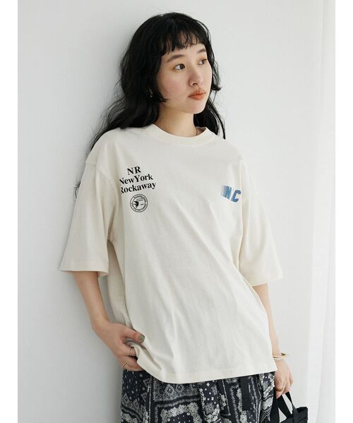 CRAFT STANDARD BOUTIQUE（クラフトスタンダードブティック）の「NR　TEE（Tシャツ/カットソー・レディース・チャコールグレー/オフホワイト/アイボリー・L/XL/M）」の14枚目の写真