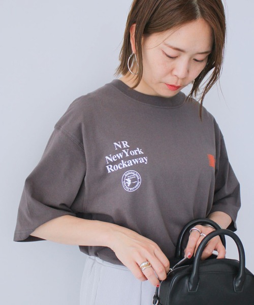 CRAFT STANDARD BOUTIQUE（クラフトスタンダードブティック）の「NR　TEE（Tシャツ/カットソー・レディース・チャコールグレー/オフホワイト/アイボリー・L/XL/M）」の3枚目の写真