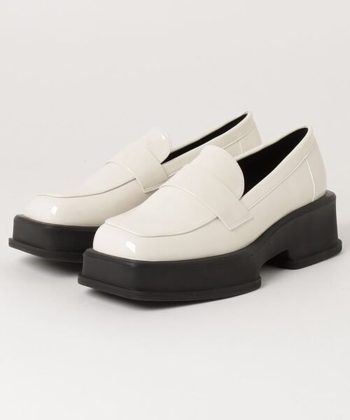 paravion(パラビオン)の「スクエアローファー(ローファー・レディース・ホワイト/ブラック・37/38/39)」の9枚目の写真