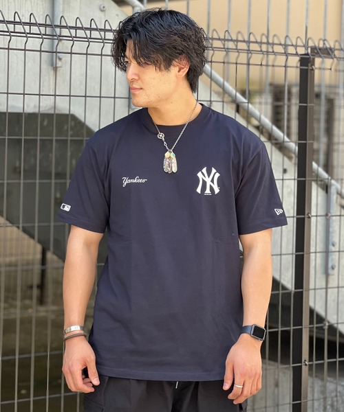 NEW ERA（ニューエラ）の「NEWERA SSCT MLB Apparel（Tシャツ/カットソー・メンズ・ダークグリーン/ホワイト系2/ホワイト/ネイビー/ブラック・XL/XXL）」の5枚目の写真