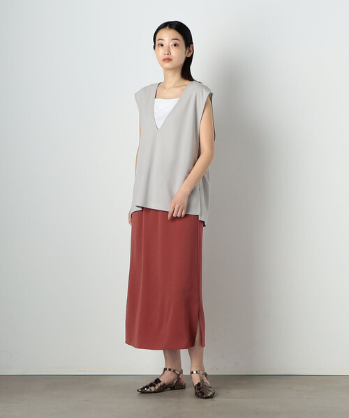 COMME CA MODELS（コムサモデルズ）の「Ｉラインスカート（スカート・レディース・ブラック/レンガ・SMALL/MEDIUM/LARGE/X-LARGE/X-SMALL）」の5枚目の写真
