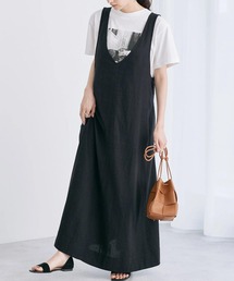 AMERICAN HOLIC | Ｖネックリネンブレンドワンピース(ワンピース)