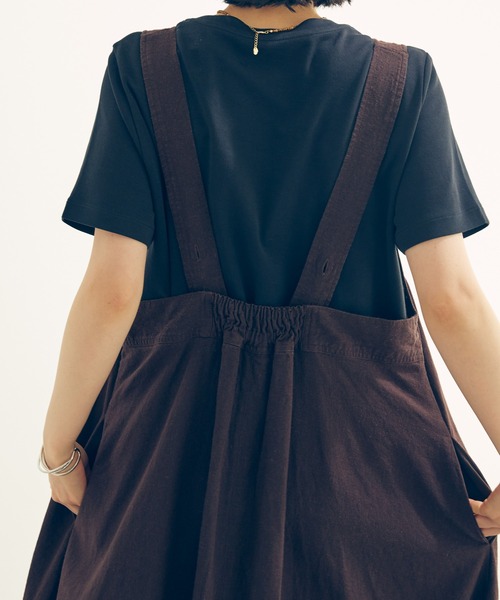 AMERICAN HOLIC（アメリカンホリック）の「Vネックリネンブレンドワンピース（ワンピース・レディース・ブラック/ブラウン・FREE）」の17枚目の写真