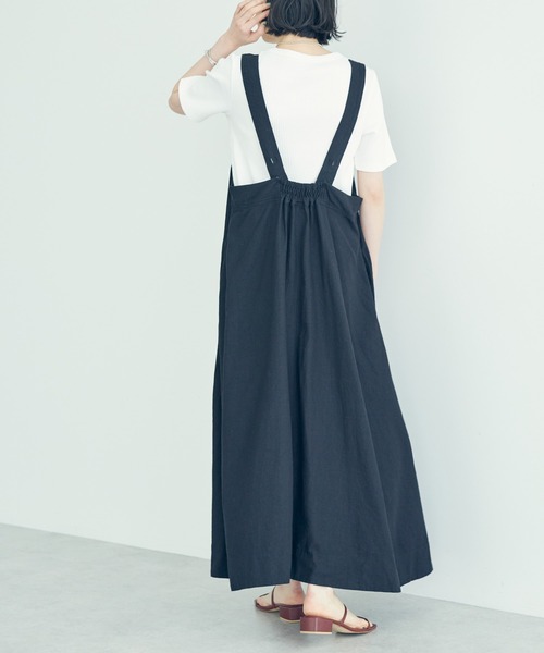 AMERICAN HOLIC（アメリカンホリック）の「Vネックリネンブレンドワンピース（ワンピース・レディース・ブラック/ブラウン・FREE）」の7枚目の写真