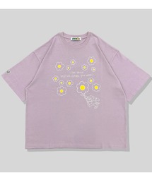 『A'gem/エージェム』フラワープリント半袖Tシャツ/ハーフスリーブカットソー