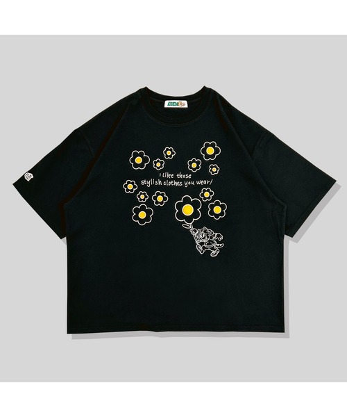 A'gem(エージェム)の「『A'gem/エージェム』フラワープリント半袖Tシャツ/ハーフスリーブカットソー(Tシャツ/カットソー・メンズ・ホワイト/パープル/ブラック・FREE)」の13枚目の写真