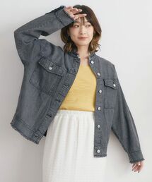 襟フリンジデニムJK