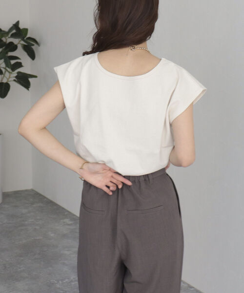 fredy emue(フレディエミュ)の「OEボーダー/無地2WAYフレンチTシャツ(Tシャツ/カットソー・レディース・ピンク系その他/ブラック系その他/アイボリー・38)」の11枚目の写真