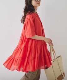 PUAL CE CIN | インドボイルティアードチュニックブラウス(シャツ/ブラウス)