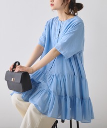 PUAL CE CIN | インドボイルティアードチュニックブラウス(シャツ/ブラウス)