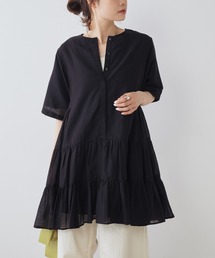 PUAL CE CIN | インドボイルティアードチュニックブラウス(シャツ/ブラウス)