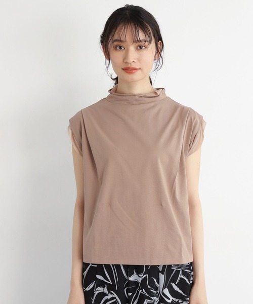 mysty woman(ミスティウーマン)の「チュールレイヤードフレンチプルオーバー 961333(Tシャツ/カットソー・レディース・オフホワイト/ブラック/モカ・FREE)」の7枚目の写真