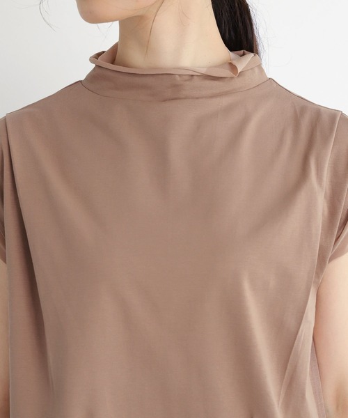 mysty woman(ミスティウーマン)の「チュールレイヤードフレンチプルオーバー 961333(Tシャツ/カットソー・レディース・オフホワイト/ブラック/モカ・FREE)」の11枚目の写真