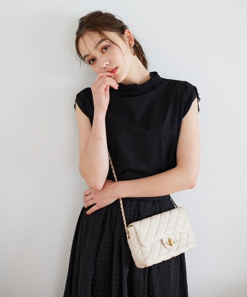 mysty woman(ミスティウーマン)の「チュールレイヤードフレンチプルオーバー 961333(Tシャツ/カットソー・レディース・オフホワイト/ブラック/モカ・FREE)」の21枚目の写真