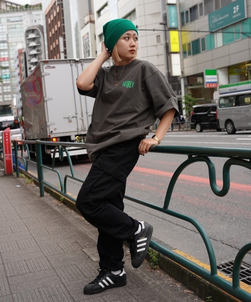 AVIREX（アヴィレックス）の「《WEB&DEPOT限定》SHORT SLEEVE T-SHIRT CIRCLE LOGO / ショートスリーブ Tシャツ サークルロゴ / AVIREX / アヴィレックス（Tシャツ/カットソー・レディース・ブラック/チャコール/ホワイト・M/L/2XL/XL）」の8枚目の写真