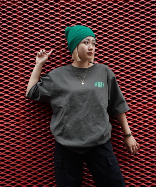 AVIREX（アヴィレックス）の「《WEB&DEPOT限定》SHORT SLEEVE T-SHIRT CIRCLE LOGO / ショートスリーブ Tシャツ サークルロゴ / AVIREX / アヴィレックス（Tシャツ/カットソー・レディース・ブラック/チャコール/ホワイト・M/L/2XL/XL）」の10枚目の写真