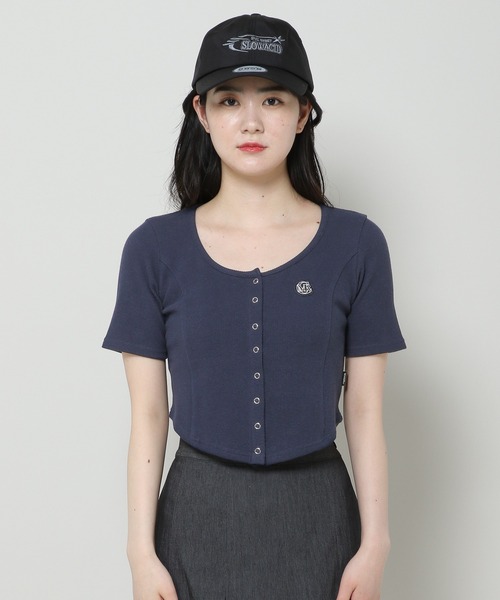 MAGPIEROBIN（マグパイロビン）の「MAGPIE ROBIN／COCOスナップカーディガン 2965644（カーディガン/ボレロ・レディース・ネイビー/グリーン/ライトグレー・FREE）」の21枚目の写真