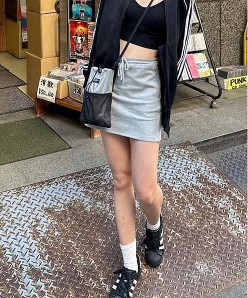 Chick(チック)の「Tight Sweat Mini Skirt / スウェットミニタイトスカート(スカート・レディース・ブラック/グレー/チャコール/ピンク・S/M/L)」の20枚目の写真