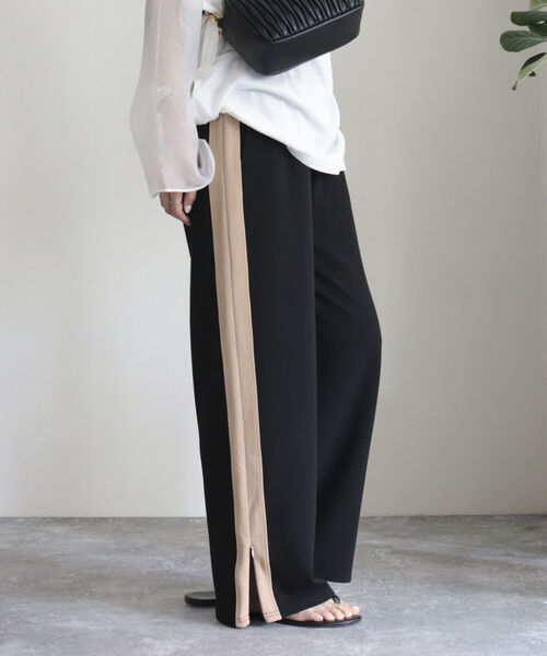 fredy emue(フレディエミュ)の「ラインイージーパンツ(その他パンツ・レディース・ブラック/ベージュ・38/36)」の19枚目の写真