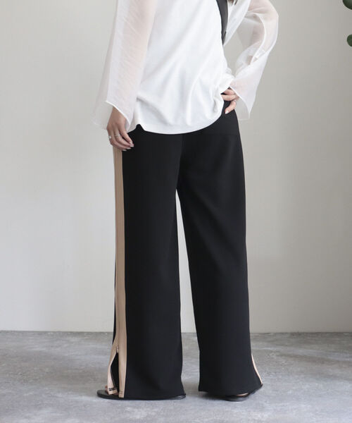 fredy emue(フレディエミュ)の「ラインイージーパンツ(その他パンツ・レディース・ブラック/ベージュ・38/36)」の20枚目の写真