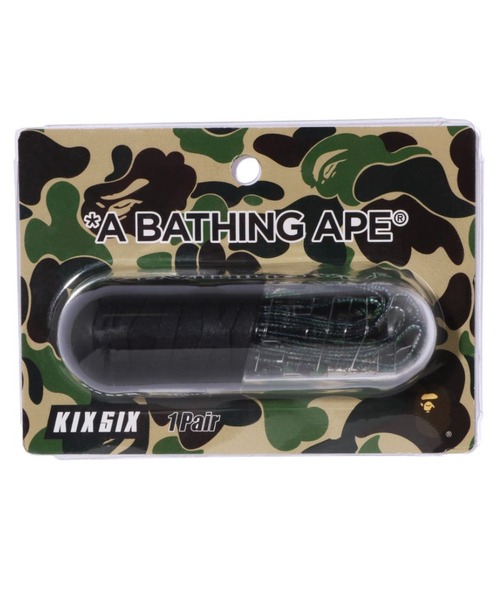 A BATHING APE(アベイシングエイプ)の「BAPE X KIXSIX ABC CAMO SHOELACE M(シューズアクセサリー・メンズ・ブルー/グリーン/ピンク・SMALL/MEDIUM/LARGE)」の1枚目の写真
