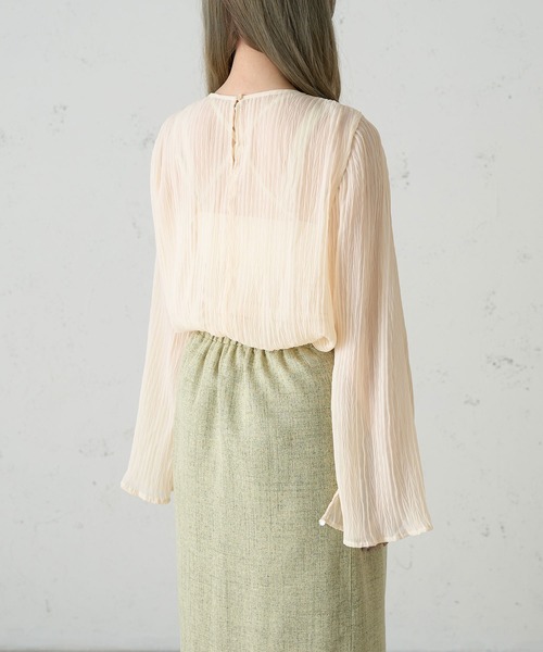 Ambre Neige（アンブルネージュ）の「ソデスリットワッシャーブラウス／【WEB/EC限定商品】（シャツ/ブラウス・レディース・アイボリー/ダークブラウン/オレンジ・FREE）」の20枚目の写真