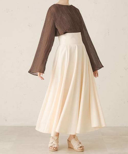 Ambre Neige（アンブルネージュ）の「ソデスリットワッシャーブラウス／【WEB/EC限定商品】（シャツ/ブラウス・レディース・アイボリー/ダークブラウン/オレンジ・FREE）」の12枚目の写真