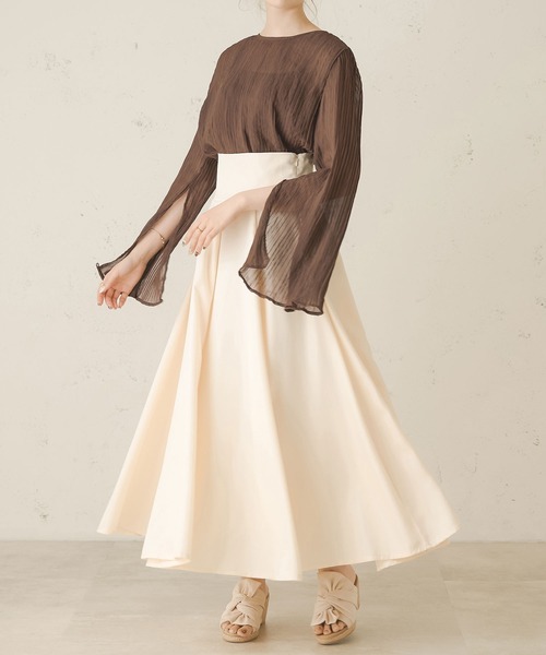 Ambre Neige（アンブルネージュ）の「ソデスリットワッシャーブラウス／【WEB/EC限定商品】（シャツ/ブラウス・レディース・アイボリー/ダークブラウン/オレンジ・FREE）」の15枚目の写真