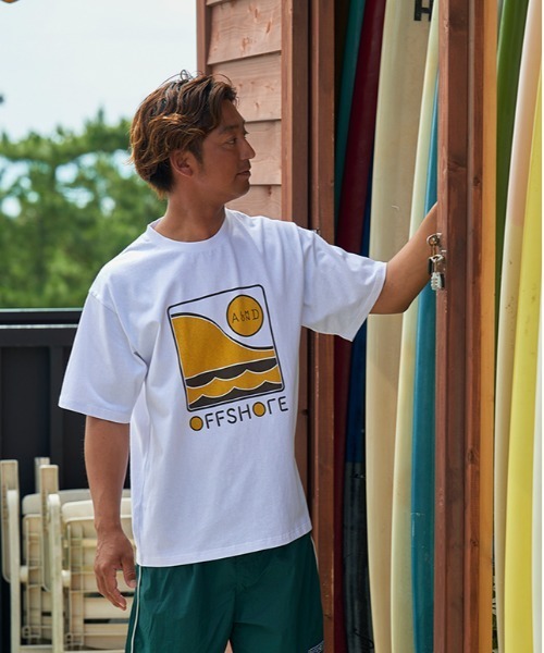 【セール】【コラボ企画】OS×AD LOGOTEE/オフショア×アーモンド ロゴティ（Tシャツ/カットソー）｜OFFSHORE（オフショア） 5,572円