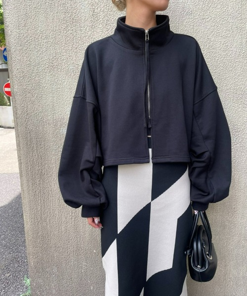 AIC.（エーアイシー）の「2WAY裏毛ショートブルゾン/ショートトップス