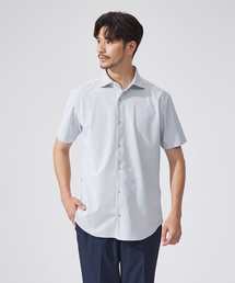 【FLEX SHIRTS】接触冷感 ペンストライプ 半袖シャツ