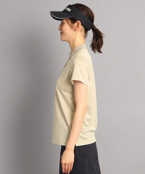 adabat（アダバット）の「◆【吸水速乾】千鳥柄デザイン 半袖ポロシャツ（ポロシャツ・レディース・ブラック系3/ベージュ系その他6・38/40/42）」の4枚目の写真