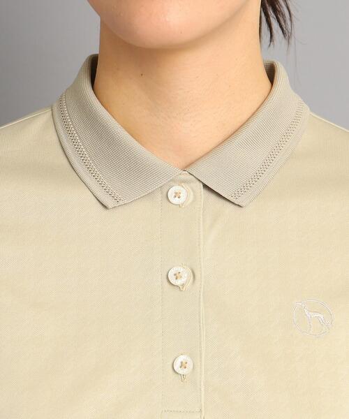 adabat（アダバット）の「◆【吸水速乾】千鳥柄デザイン 半袖ポロシャツ（ポロシャツ・レディース・ブラック系3/ベージュ系その他6・38/40/42）」の6枚目の写真