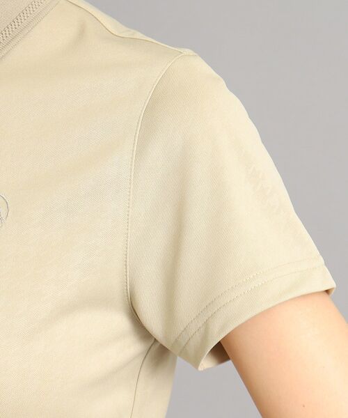 adabat（アダバット）の「◆【吸水速乾】千鳥柄デザイン 半袖ポロシャツ（ポロシャツ・レディース・ブラック系3/ベージュ系その他6・38/40/42）」の7枚目の写真