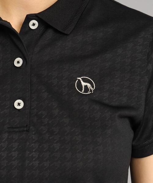 adabat（アダバット）の「◆【吸水速乾】千鳥柄デザイン 半袖ポロシャツ（ポロシャツ・レディース・ブラック系3/ベージュ系その他6・38/40/42）」の9枚目の写真