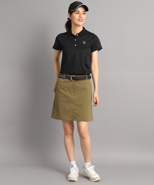 adabat（アダバット）の「◆【吸水速乾】千鳥柄デザイン 半袖ポロシャツ（ポロシャツ・レディース・ブラック系3/ベージュ系その他6・38/40/42）」の15枚目の写真